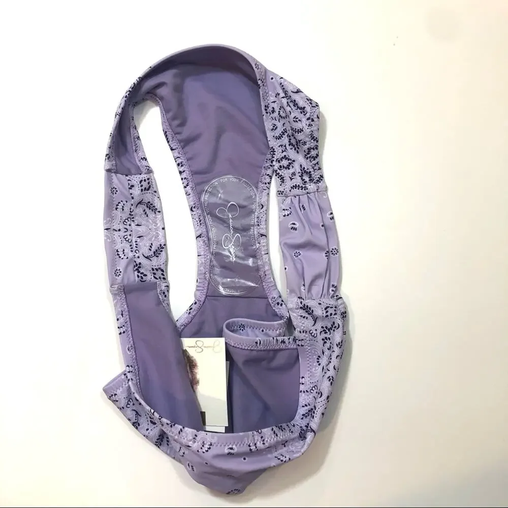Jessica Simpson LAVENDER Side Shirred Swim Bottom